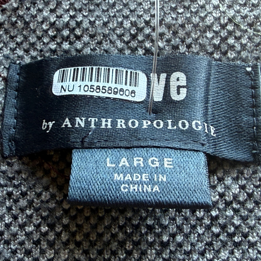 Maeve Anthropologie Sweater Vest Women’s Gingham Embroidered Cherries Large - Picture 3 of 14